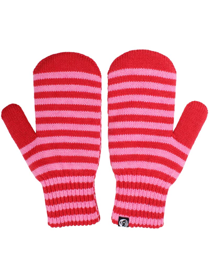 Danicebird Wool Mittens Bright Red/Spicy Pink