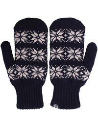 Danicebird Wool Mittens Dk Navy STAR