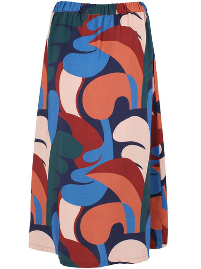 Daningrid Heavy Viscose Skirt Warm Blue TROPS