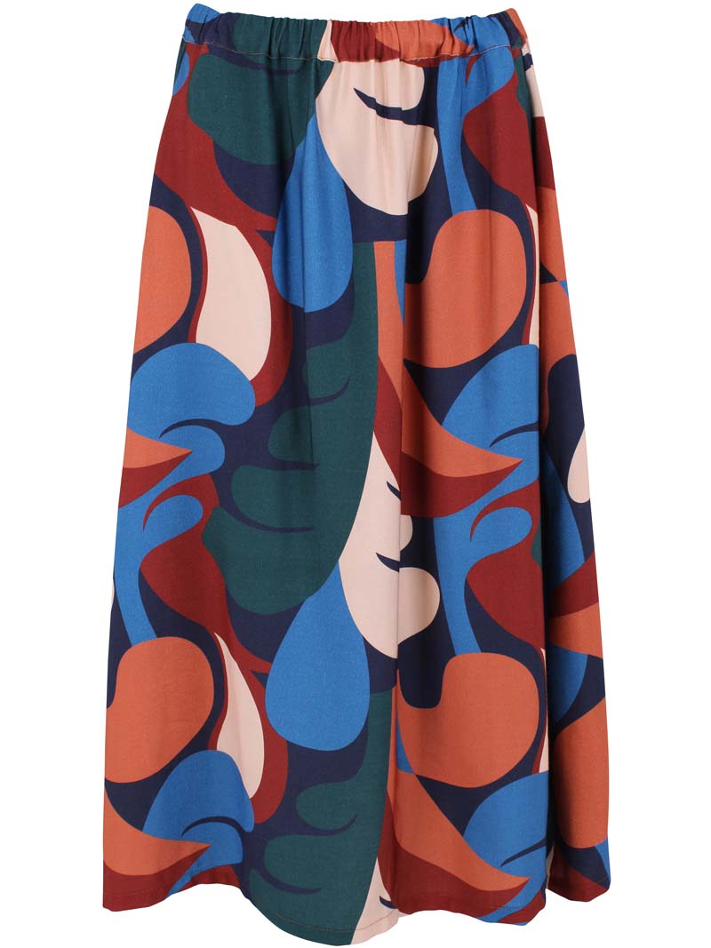 Daningrid Heavy Viscose Skirt Warm Blue TROPS
