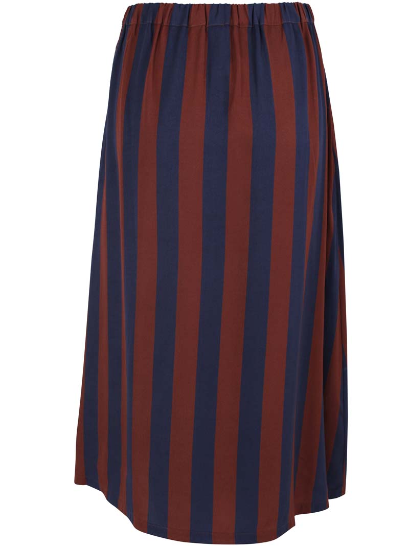 Daningrid Sateen Twill Skirt Dk Navy/Dk Merlot