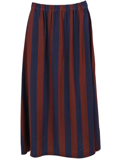 Daningrid Sateen Twill Skirt Dk Navy/Dk Merlot