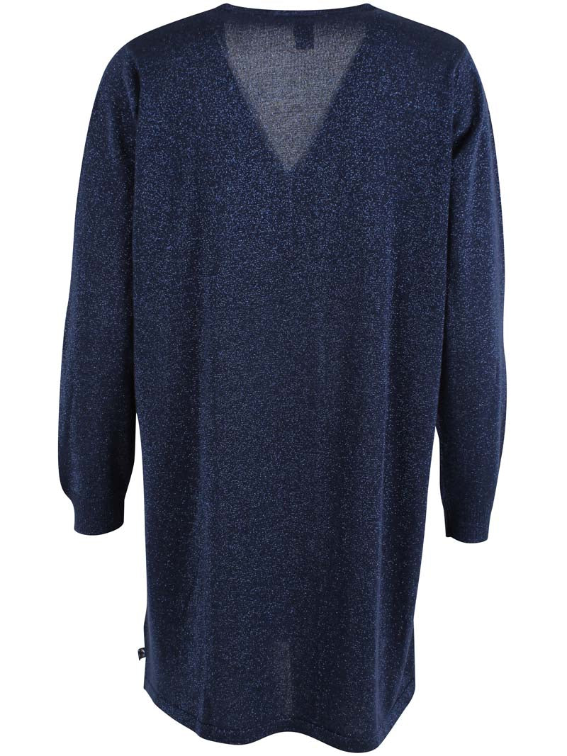 Danoffice – Glitzer-Cardigan in Dunkelmarineblau