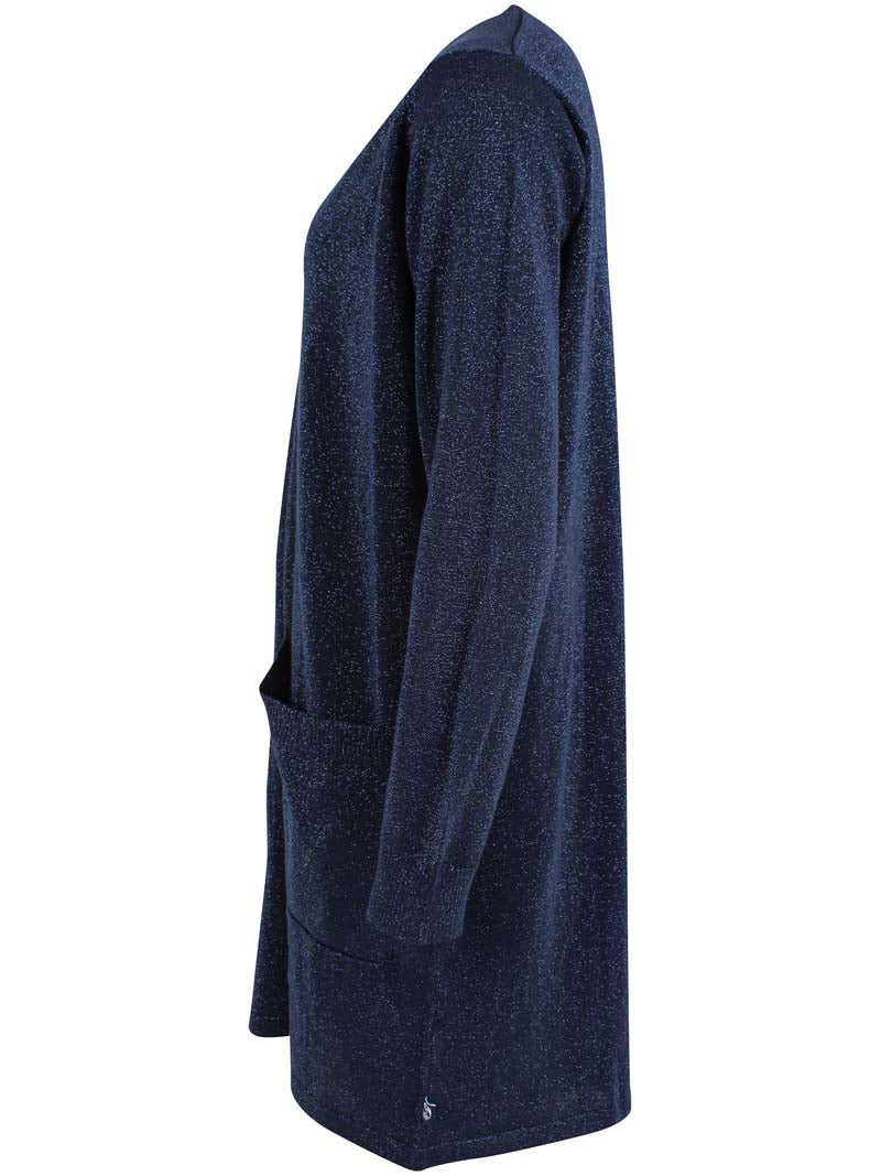 Danoffice – Glitzer-Cardigan in Dunkelmarineblau