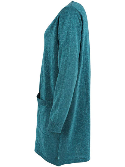Danoffice Glitter Cardigan Dk Slate