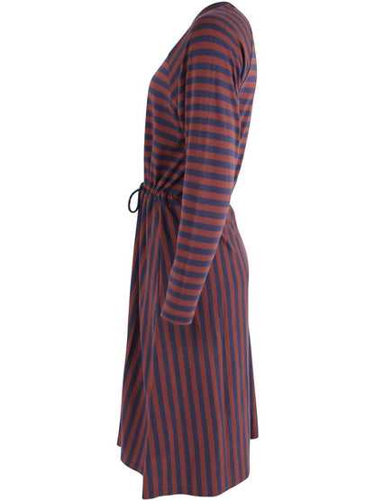 Danouioui Modal Dress Dk Navy/Dk Merlot