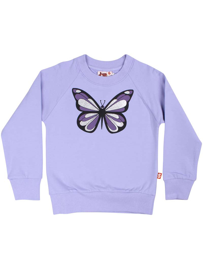 Dyrbellow Sweat Lila SOMMERFUGL