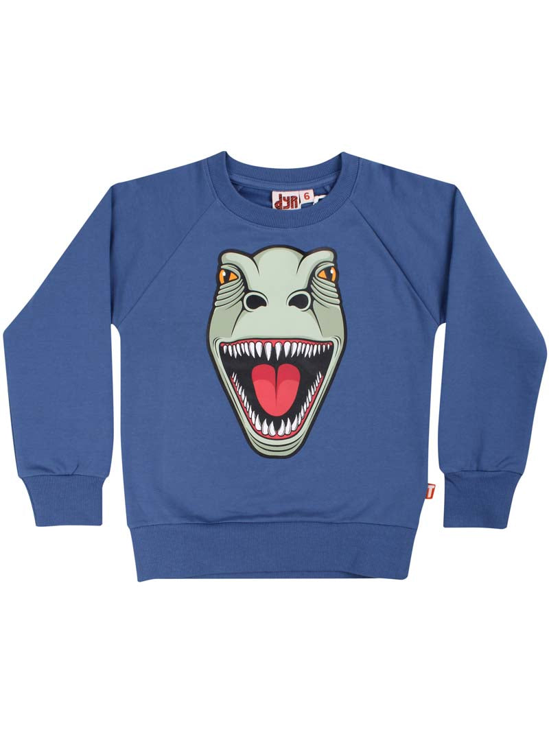 Skøn sweatshirt til børn med print af en sej T-rex