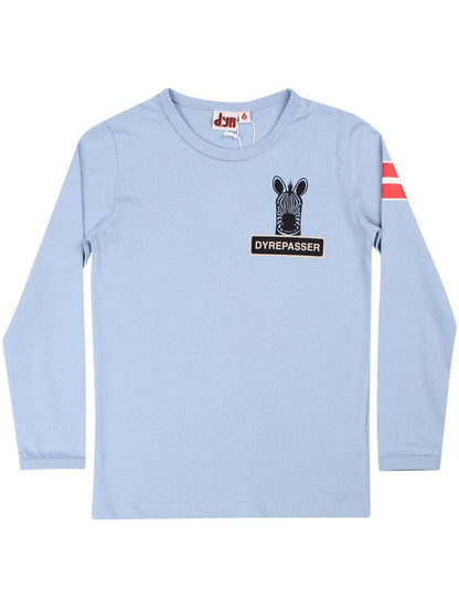 Dyrepasser LS T Lt Blue Grey ZEBRA
