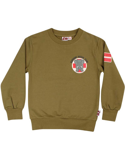 Dyrepasser Sweat Olive ELEFANT RESCUE