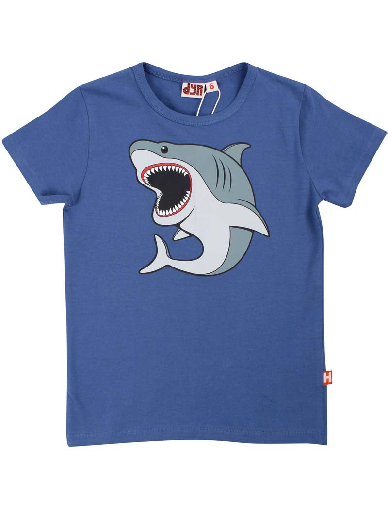 Sej t-shirt til børn med print af hvidhaj