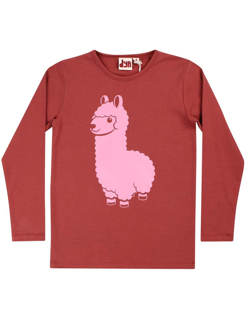 Lækker bluse til børn med print af lama