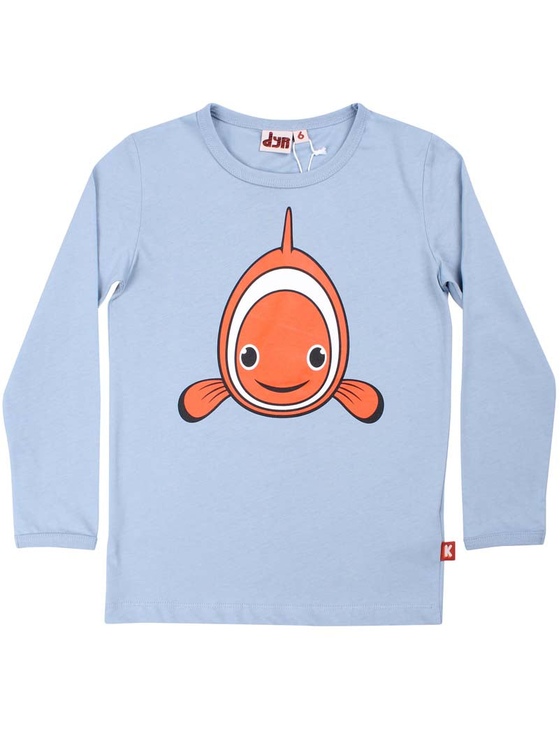 Sød bluse til børn med print af klovnefisk