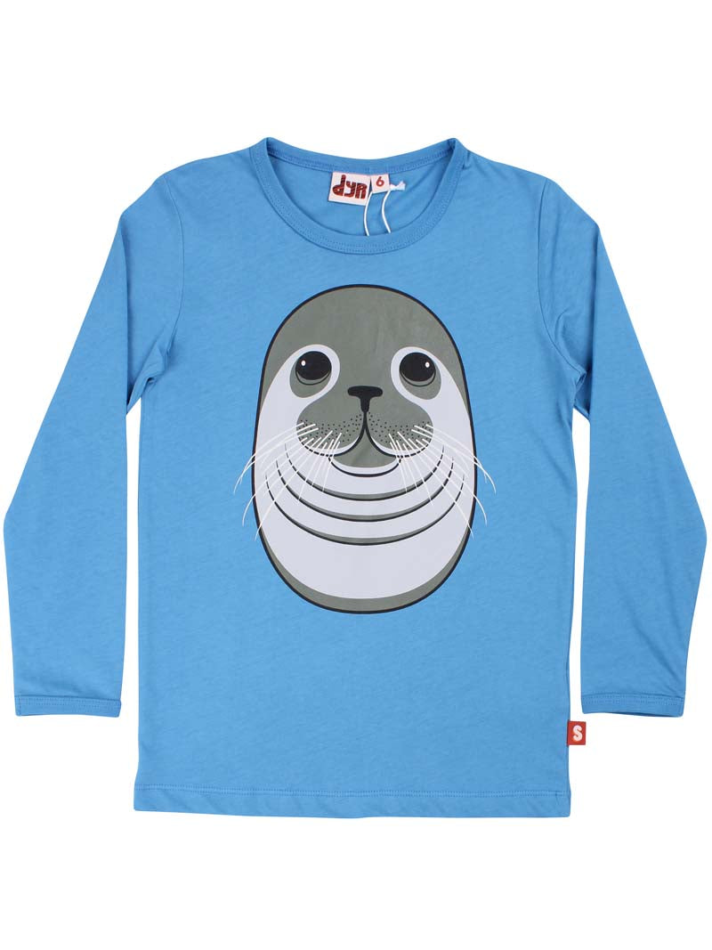 Sød bluse til børn med print af sæl