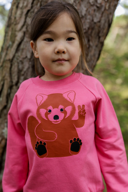 Dyrbellow Sweat Spicy Pink ROED PEACE PANDA