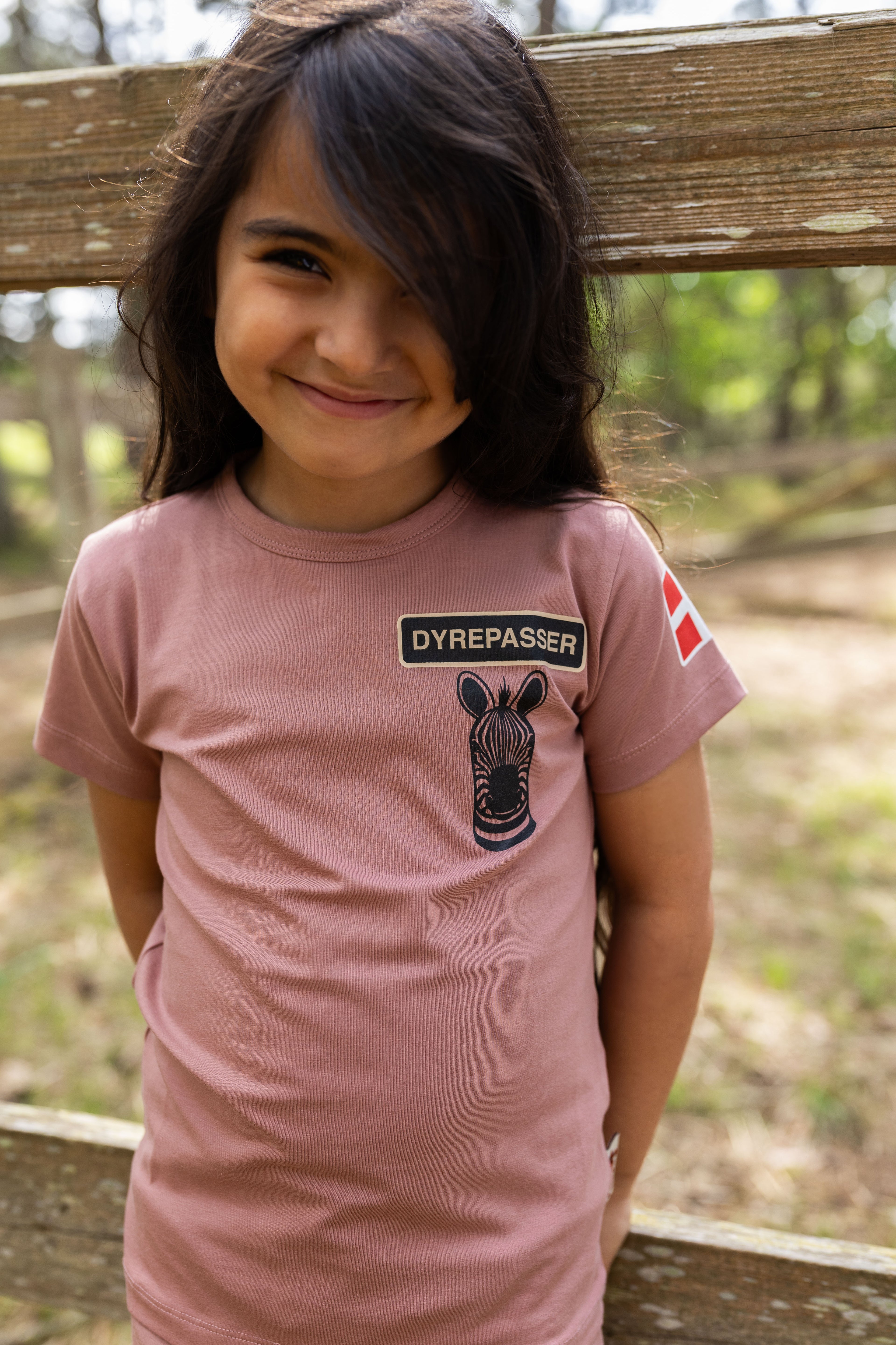 Dyrepasser T-shirt Dk Rose Beige ZEBRA