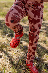 Dyrcheetah AOP Leggings Light Clay MULTIROED PANDA