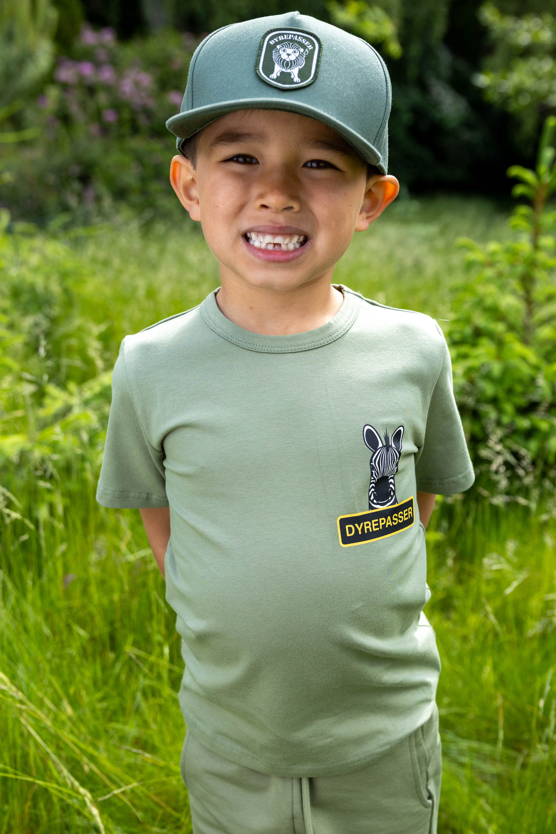 Dyrepasser T-shirt Sage ZEBRA