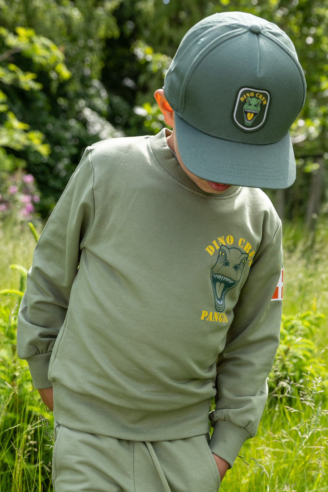 Dyrdino Crew Sweat Sage T-REX