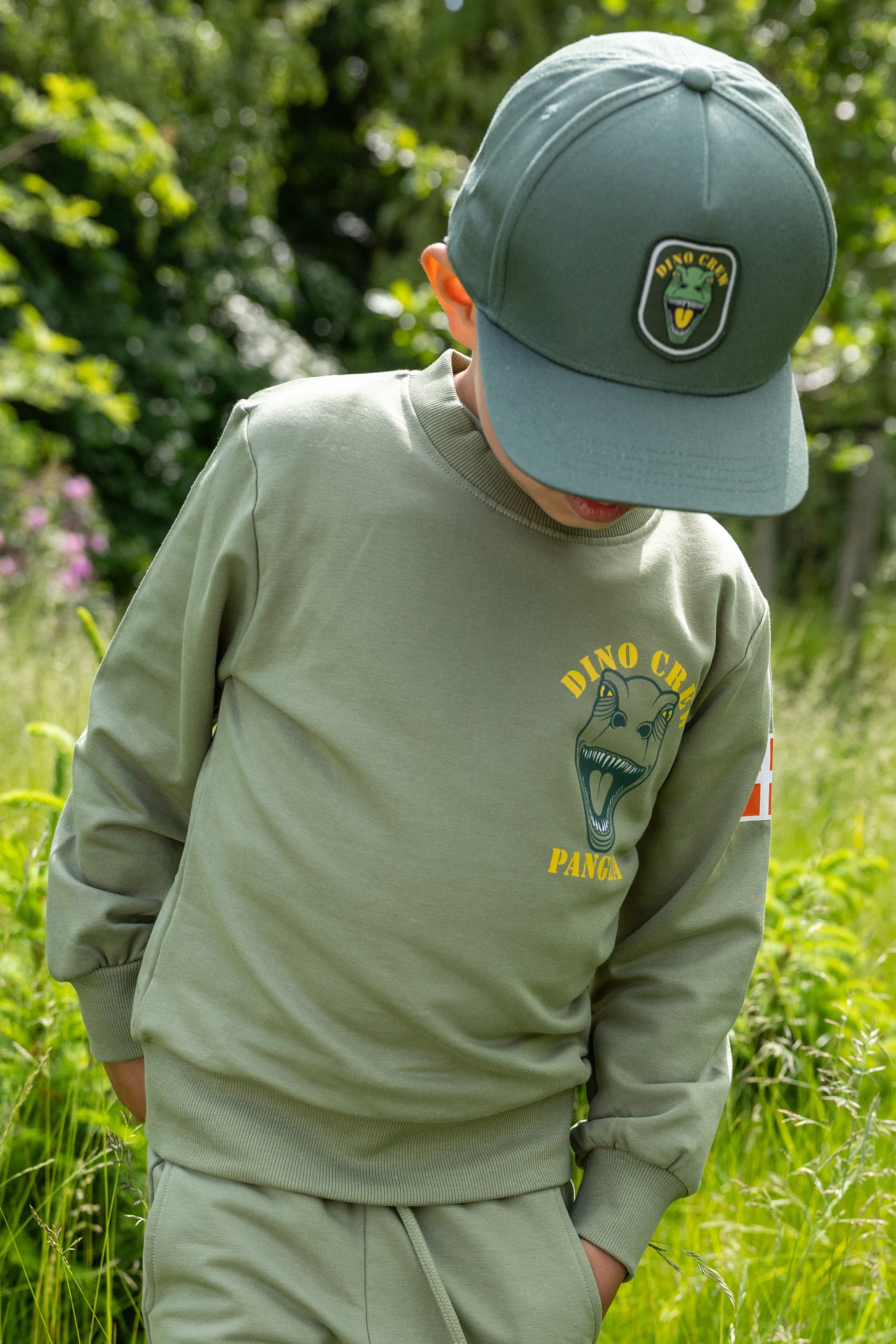 Dyrdino Crew Sweat Sage T-REX