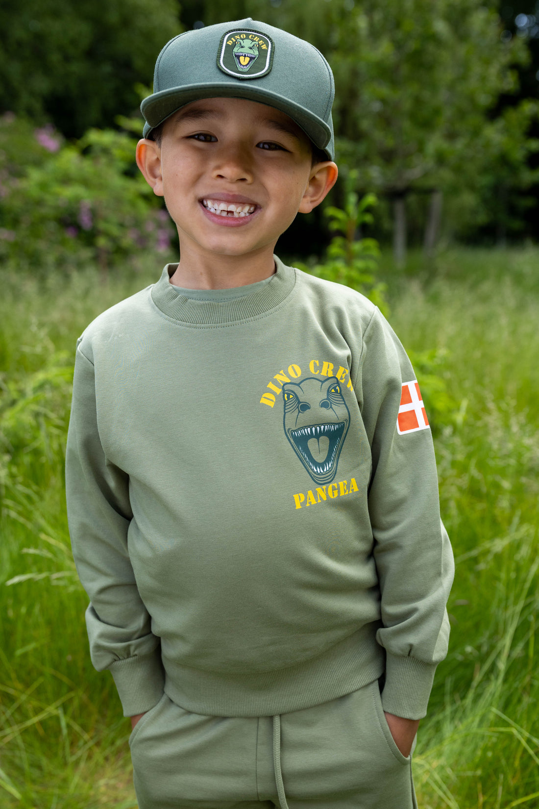 Dyrdino Crew Sweat Sage T-REX