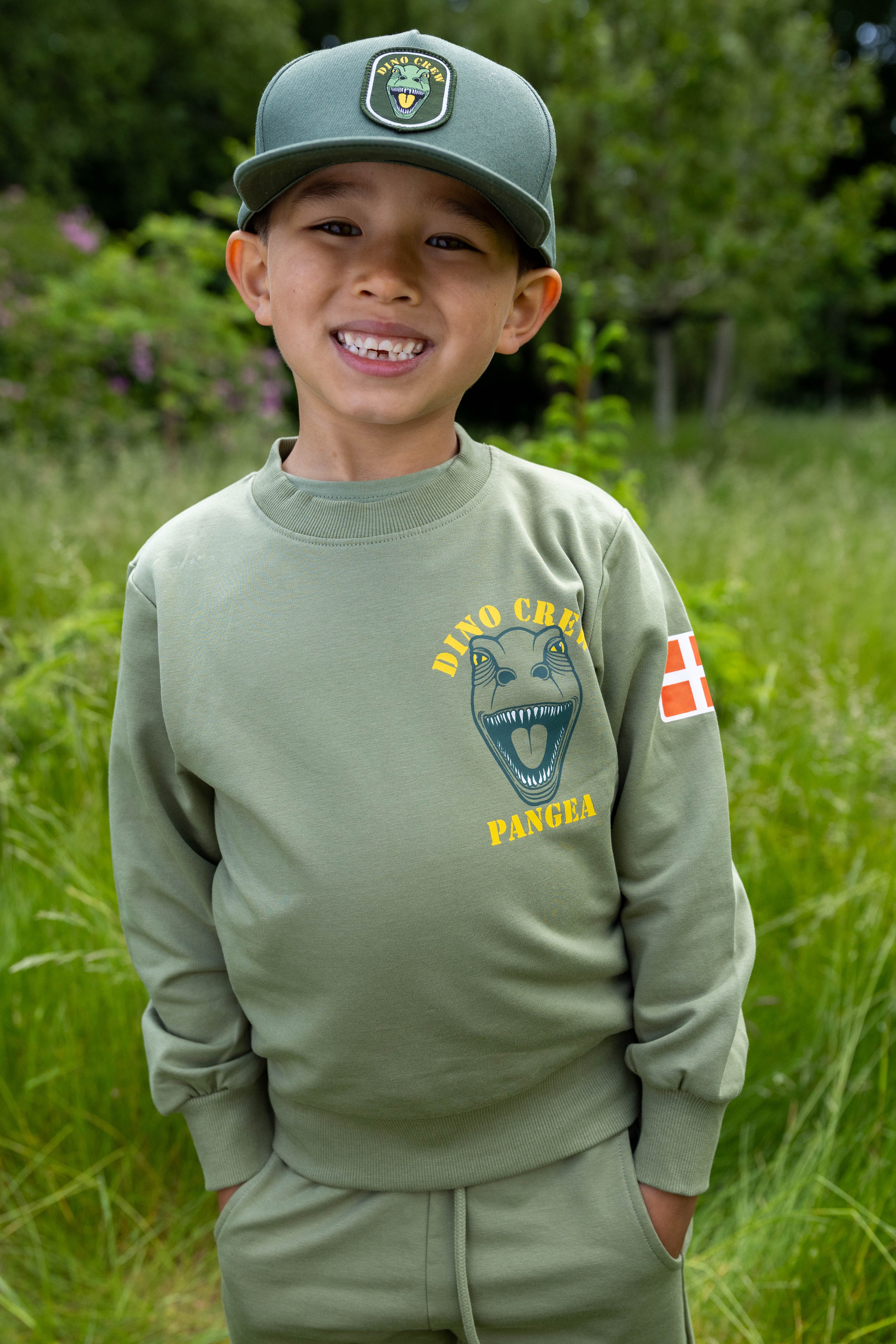 Dyrdino Crew Sweat Sage T-REX