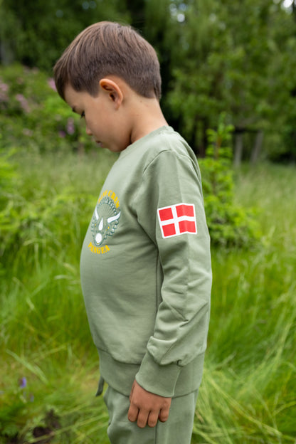 Dyrdino Crew Sweat Sage TRICERATOPS
