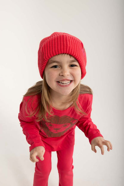 Dyrland Cotton Beanie Bright Pink