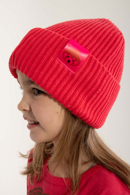 Dyrland Cotton Beanie Bright Pink