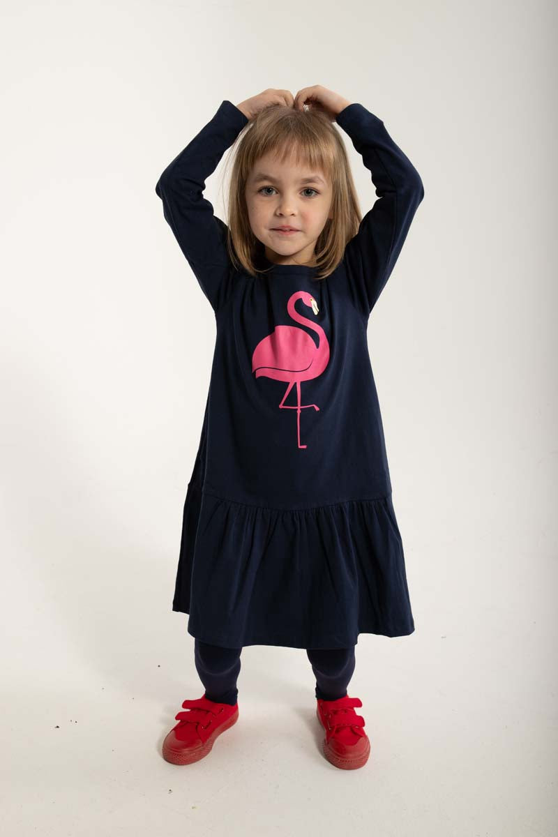 Dyrbirdy Dress Dark Navy FLAMINGO