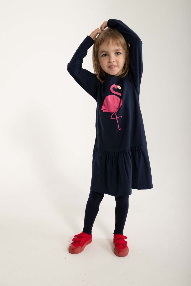 Dyrbirdy Dress Dark Navy FLAMINGO