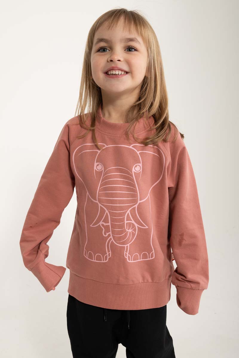 Sweater til børn med elefant