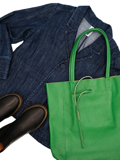 DaneHolstein Leather Tote Bag Green