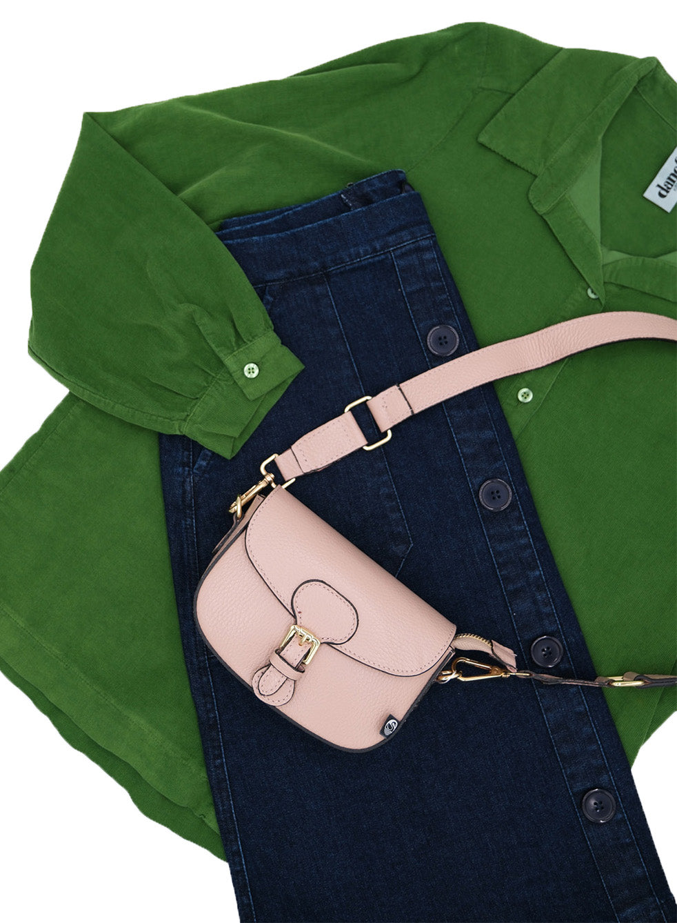 Danebernadotte Leather Shoulder Bag Nude