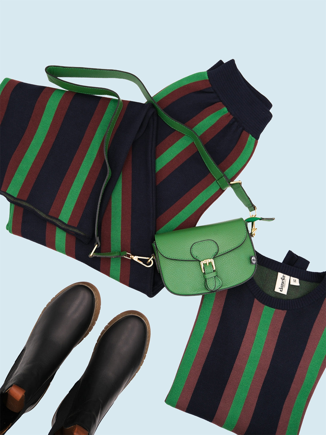 Danebernadotte Leather Shoulder Bag Green