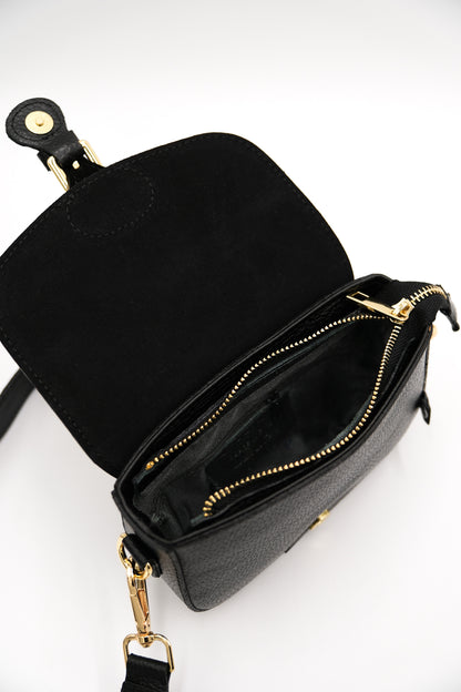 Danebernadotte Leather Shoulder Bag Black