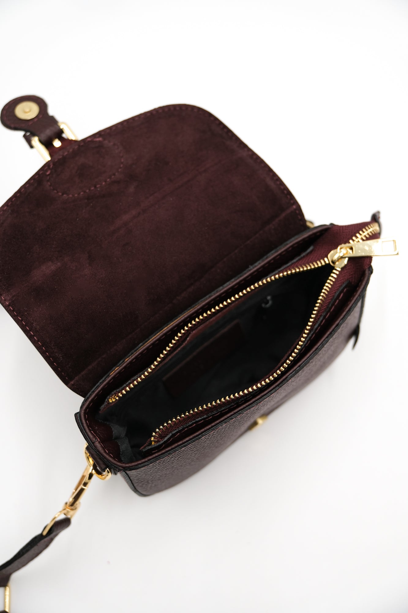 Danebernadotte Leather Shoulder Bag Red Wine