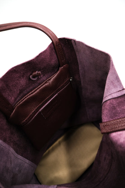 DaneHolstein Leather Tote Bag Red Wine