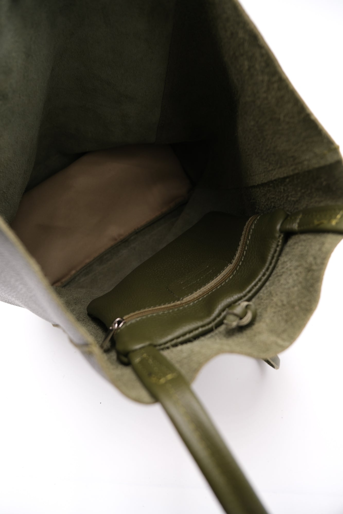 DaneHolstein Leather Tote Bag Dk Army