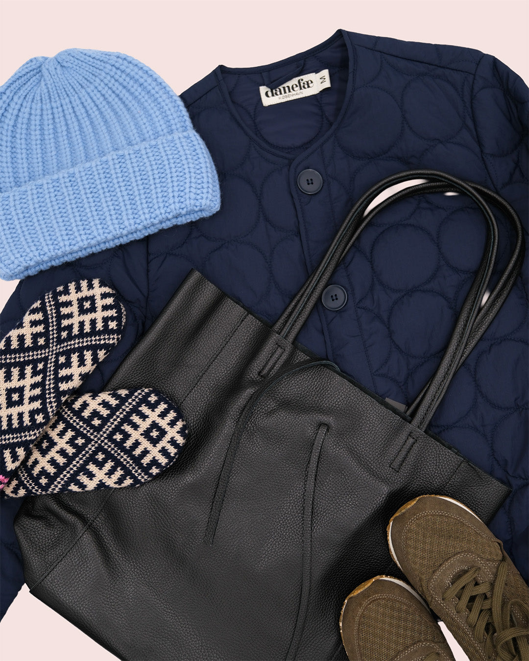 DaneHolstein Leather Tote Bag Black