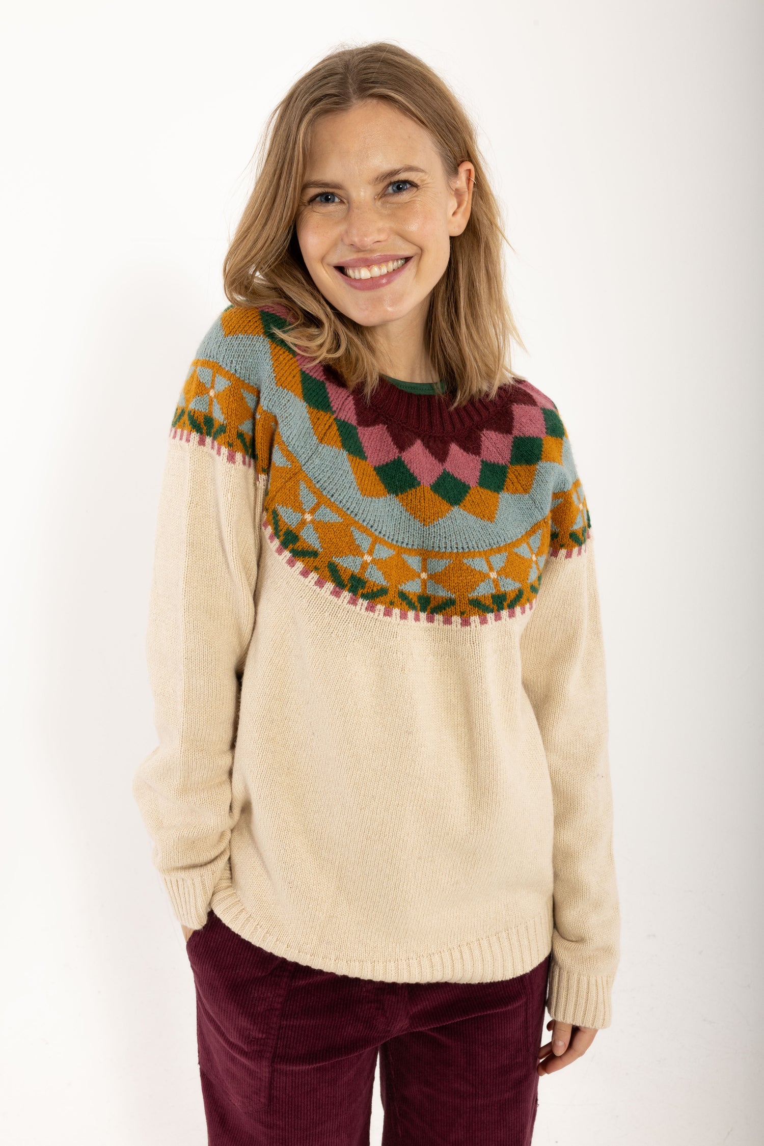 Daneglamping Wool Sweater Light Beige Jaquard 26