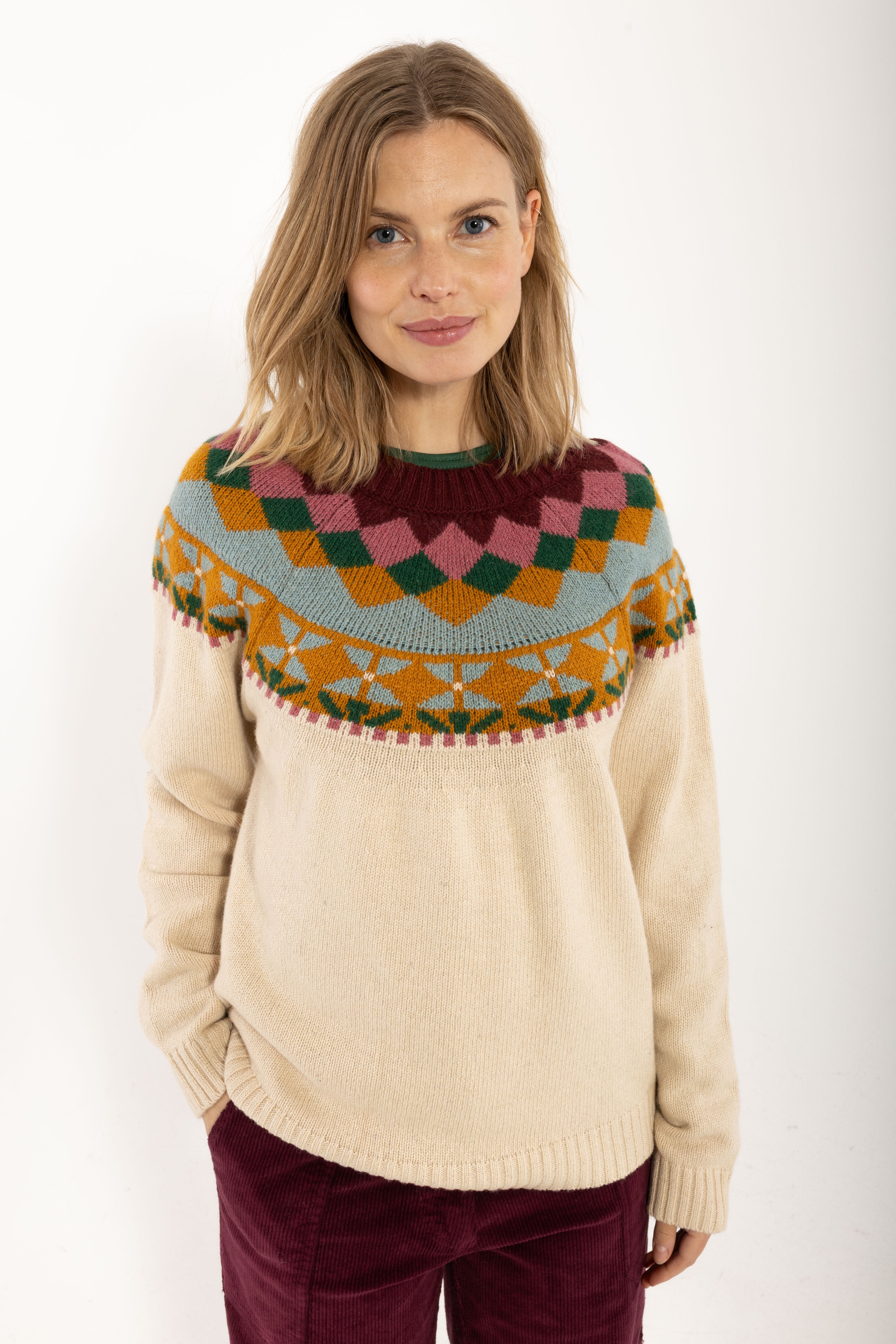 Daneglamping Wool Sweater Light Beige Jaquard 26