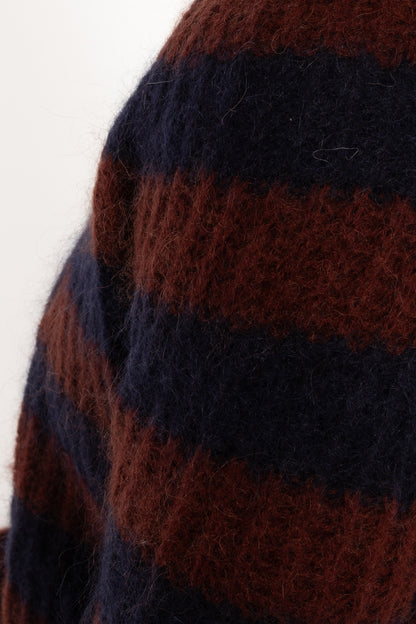 Danadorable Mohair Cardigan Dark Navy/Dark Wine