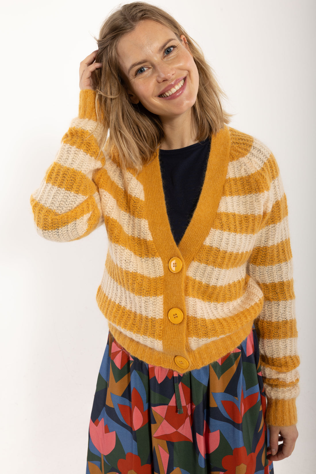 Danadorable Mohair Cardigan Nougat/Golden Honey
