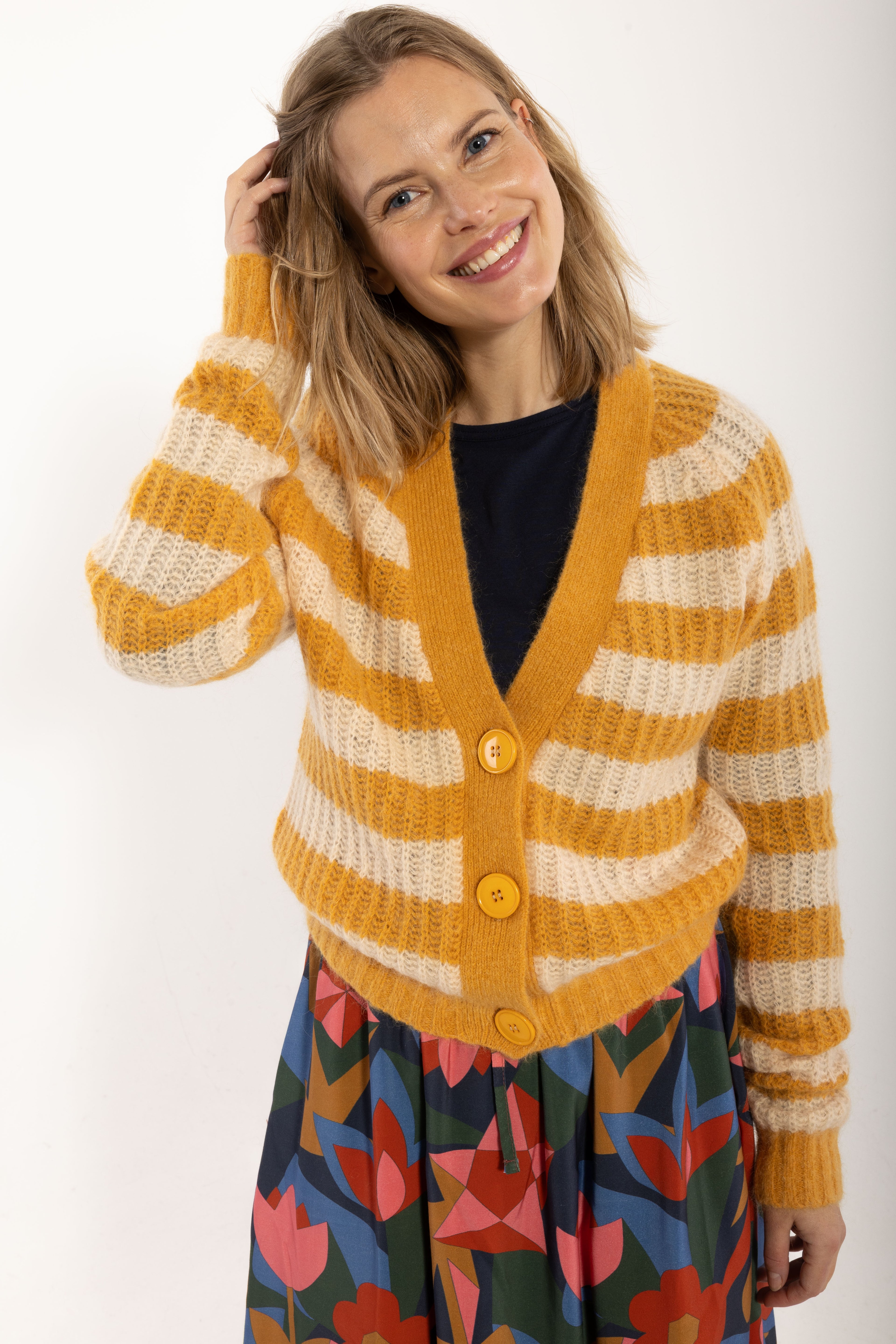 Danadorable Mohair Cardigan Nougat/Golden Honey