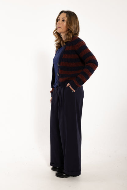 Danowl Smooth Viscose Pants Dark Navy
