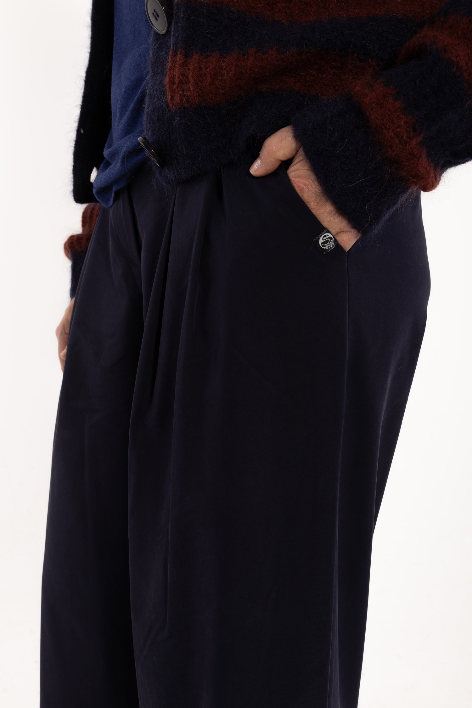 Danowl Smooth Viscose Pants Dark Navy