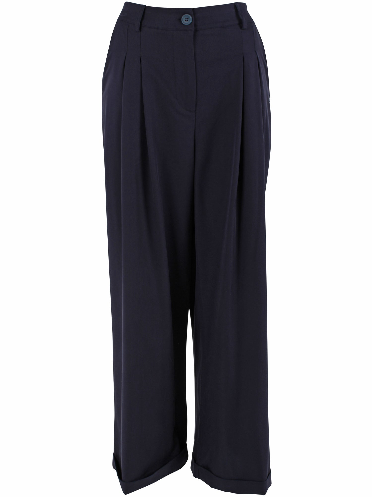Danowl Smooth Viscose Pants Dark Navy