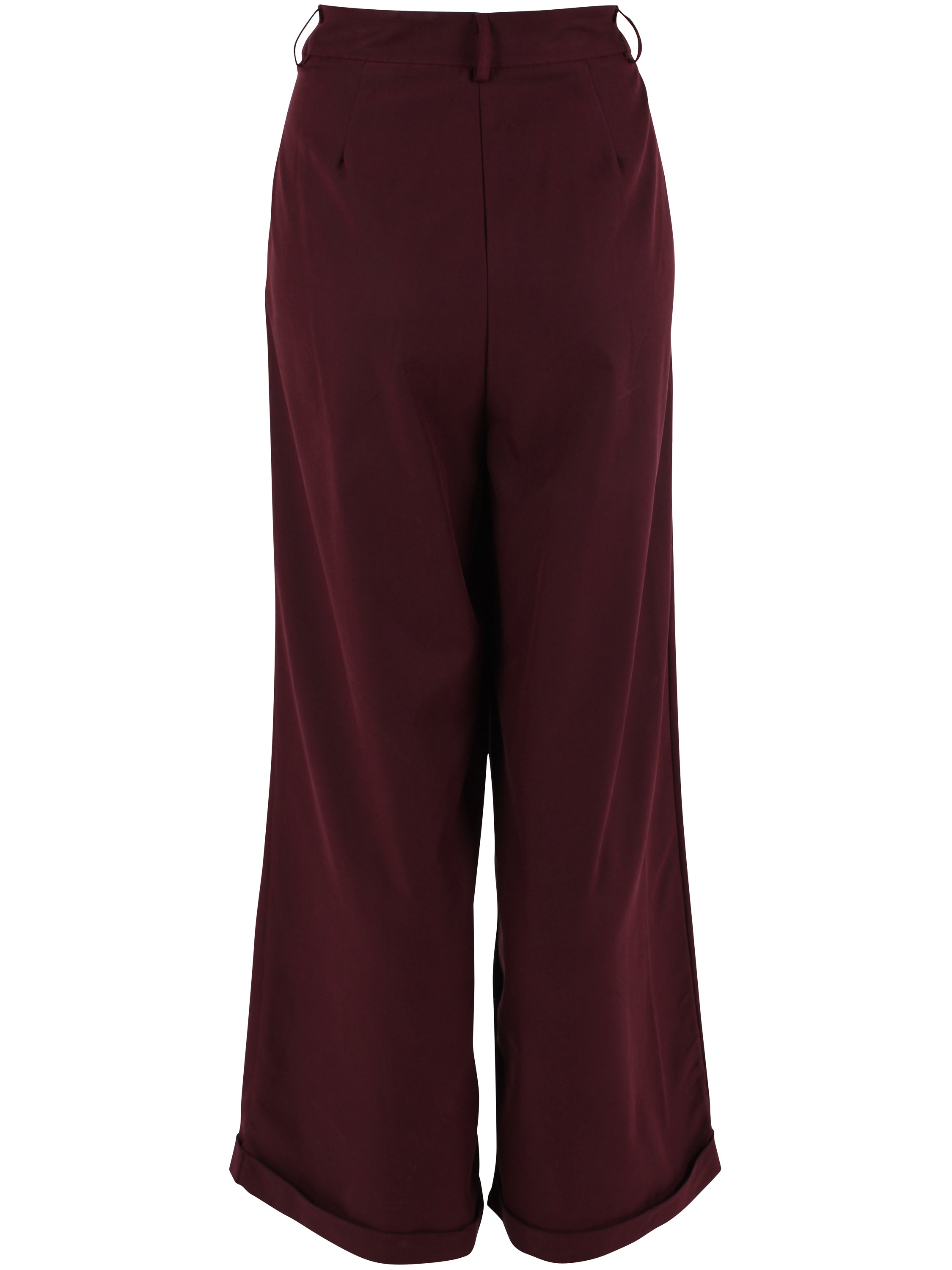 Danowl Smooth Viscose Pants Dark Wine