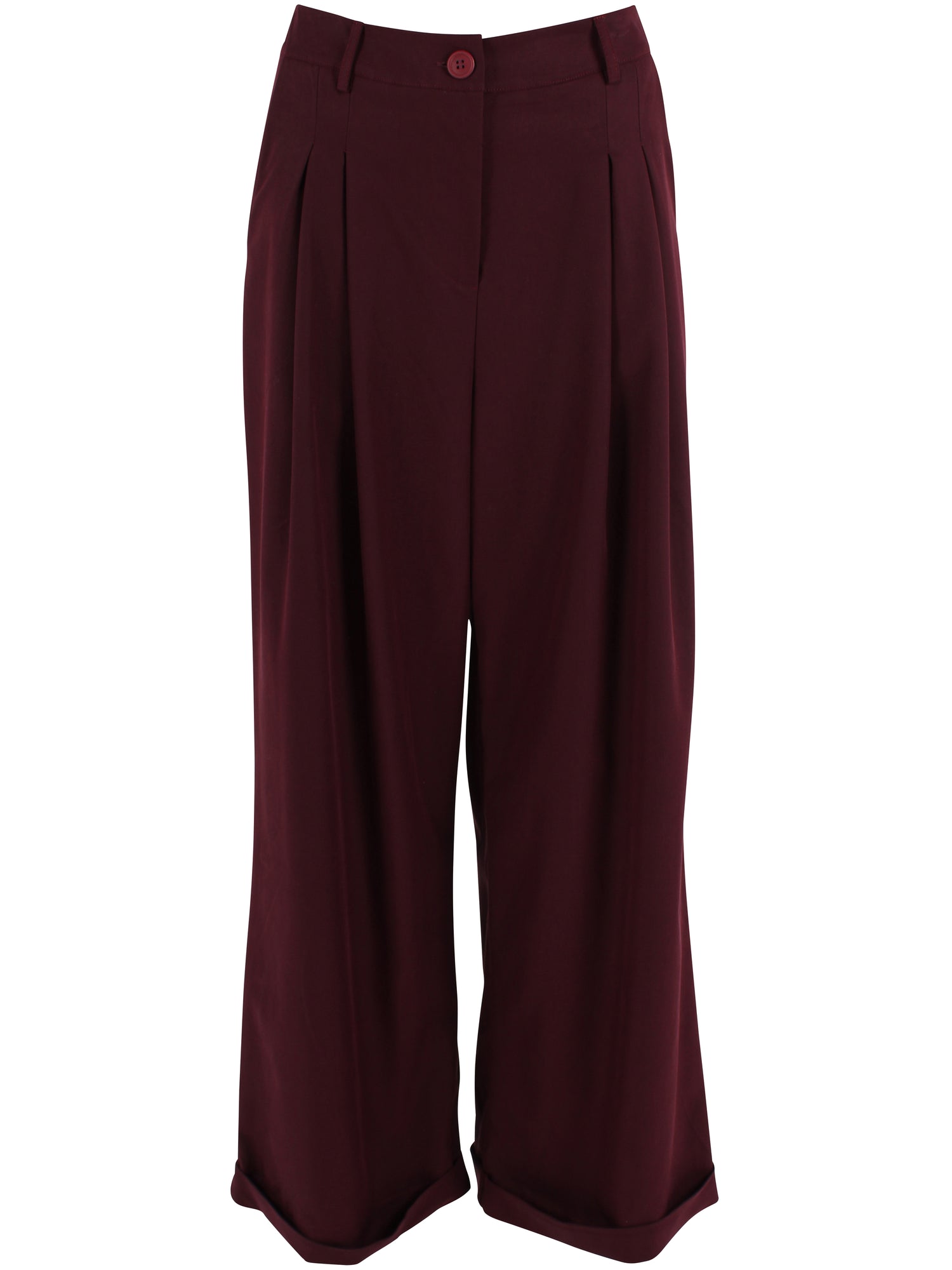 Danowl Smooth Viscose Pants Dark Wine